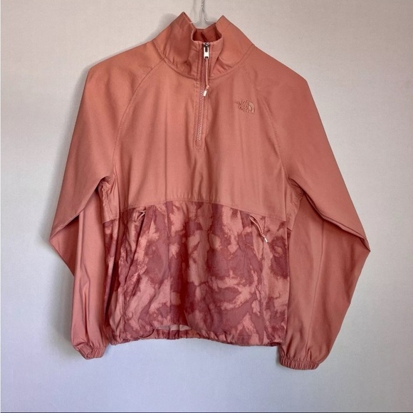 The North Face Women Sz S Printed Class V Pullover Coral Lightweight Jacket EUC - Picture 2 of 14